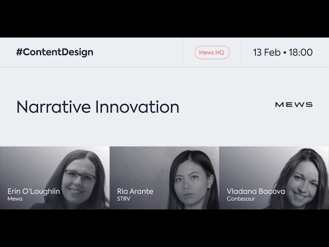 Content Design Meetup: Narrative Innovation